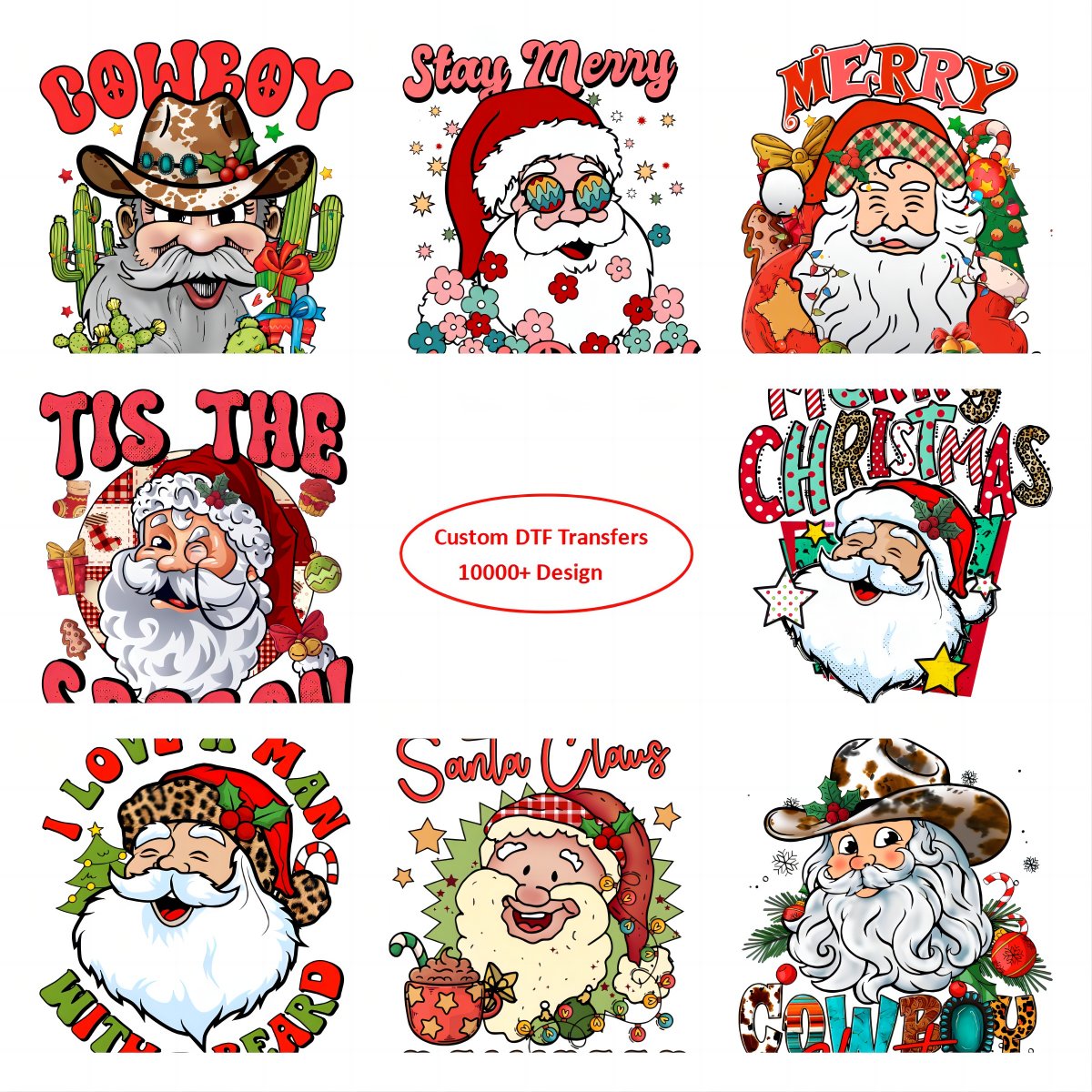 Hot Christmas Iron On Patches Santa Claus Patch Diy Accessory Hoodies Jeans Arts Crafts Ironing Heat Transfer Stickers Patches