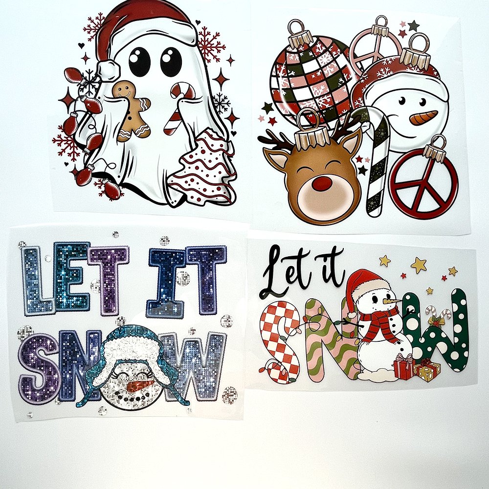 sewill Customization dtf transfers designs ready to press Christmas cartoon dtf heat transfers for t-shirts