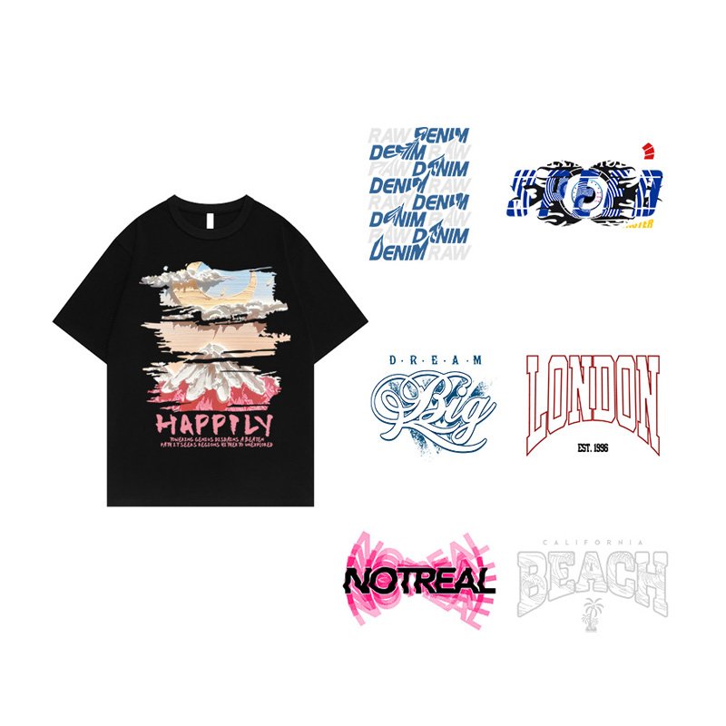 High Quality Dtf Heat Transfer Stickers T-Shirts Garments Custom Print For Girls Flowers