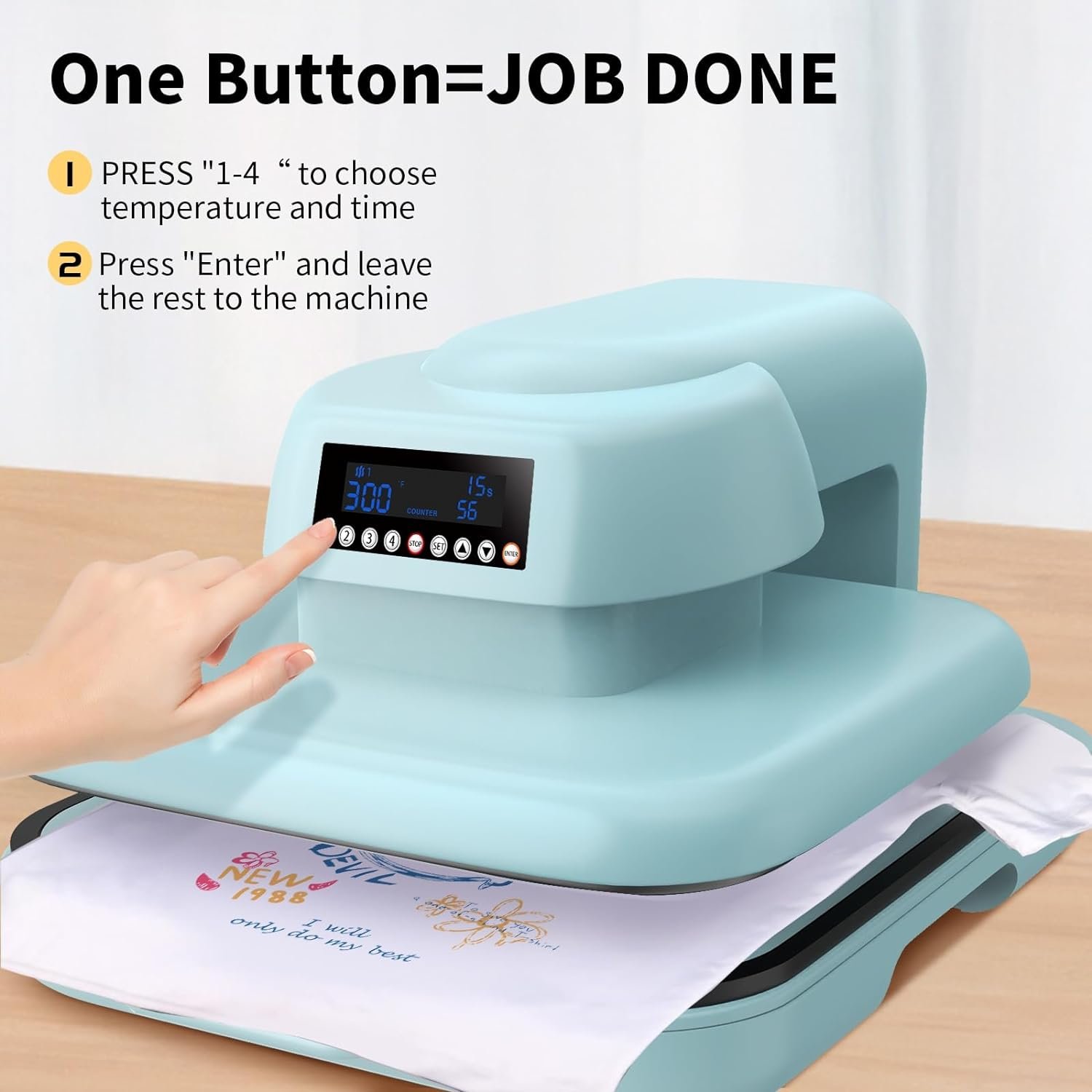 Auto open 38x38cm 15x15 heat press tshirt printing printer machine for t-shirt