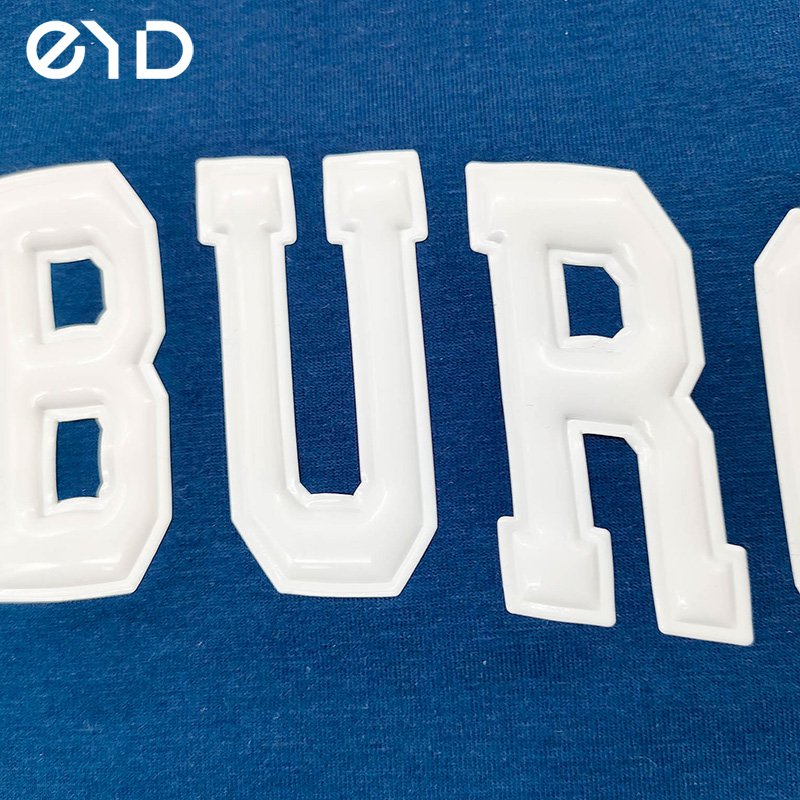 EYD Heat Transfer Printing Colorful Embroidered Custom Jersey Number And Name Heat Transfer For T-Shirts