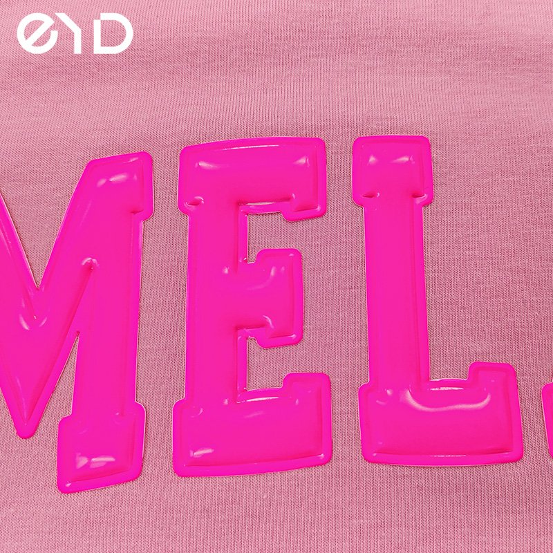 EYD Heat Transfer Printing Colorful Embroidered Custom Jersey Number And Name Heat Transfer For T-Shirts
