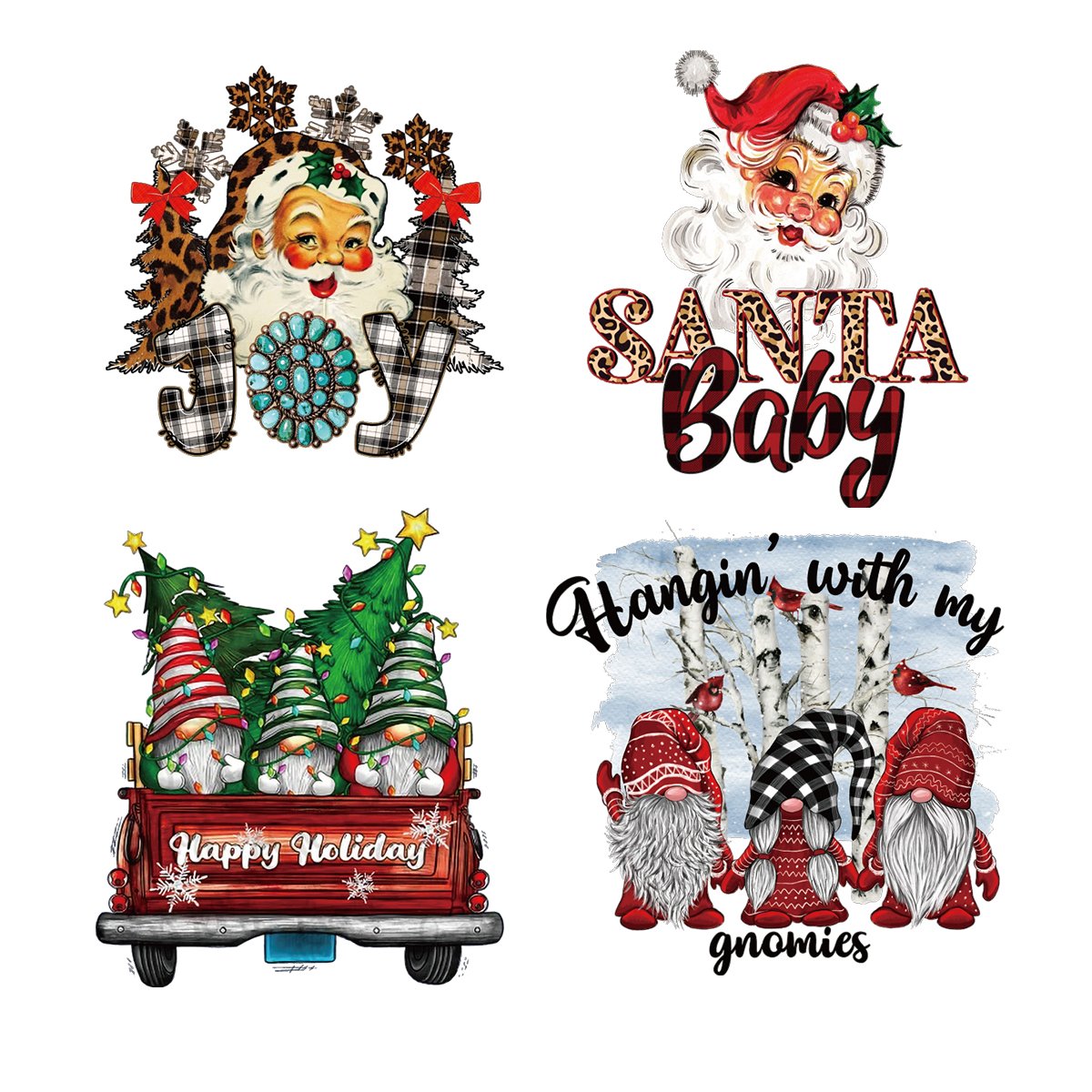 dtf transfers iron on heat transfer vinyl Christmas design transfers printing ready to press custom stickers for t shirts