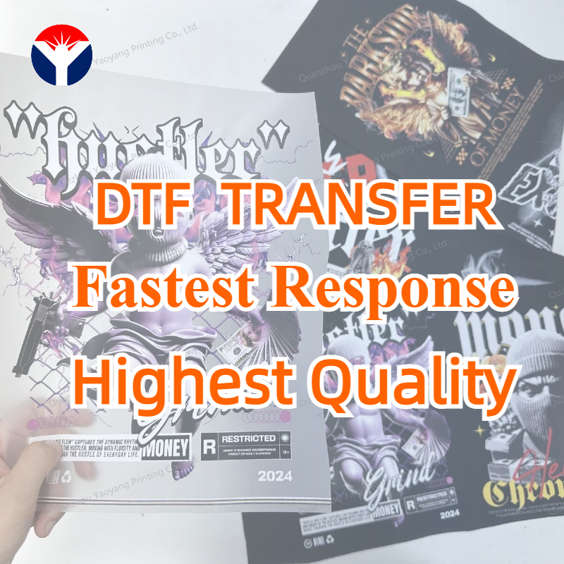 International Printing First Factory heat transfer Printing Best Quality DTF Sticker Label christmas iron on patches for Garment