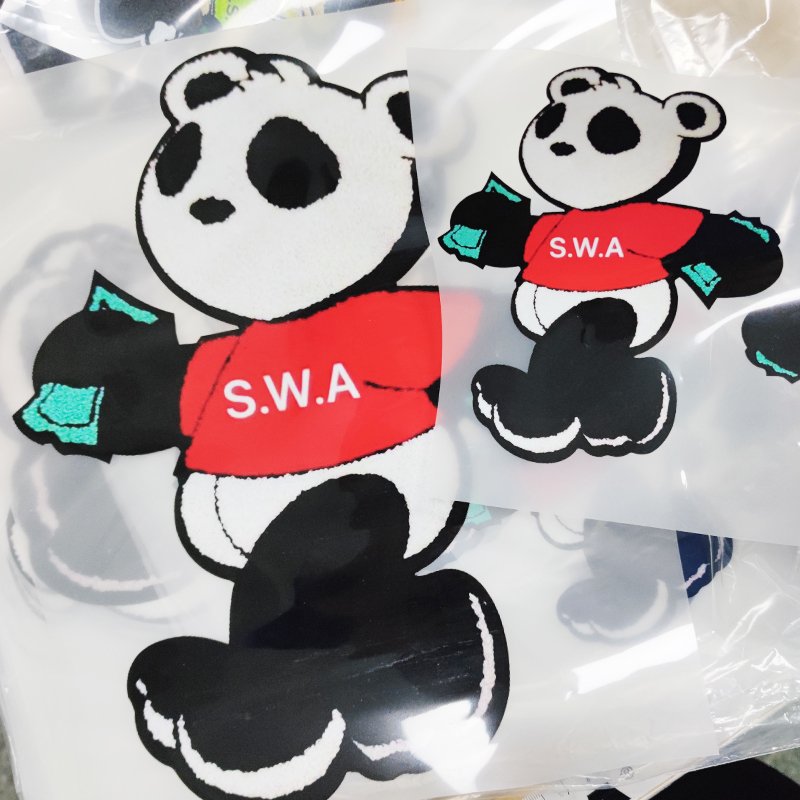 2025 new style High quality good price custom Glitter Heat Transfer printing label logo stickers iron on clothes