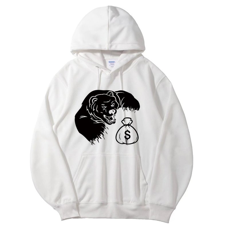 Custom Dtf Designs Bear Stickers Iron on Transfer Print on T-Shirt Dollar Heat Transfer on Clothing Labels Custom Black Logo