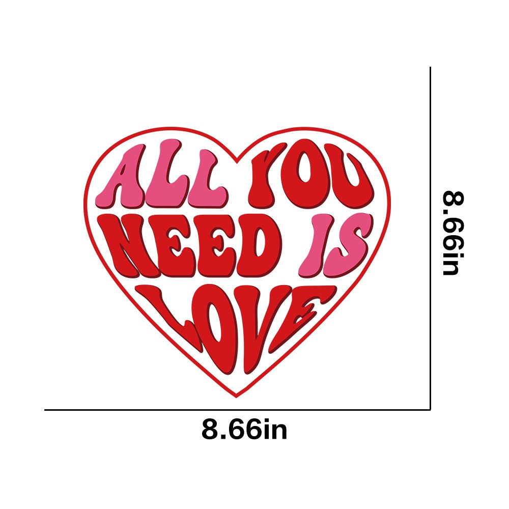 New design Valentine's Day Love Diy Bulk Offset Transfer Prints Coffee Valentine Sticker Printing Transfers For T-shirt