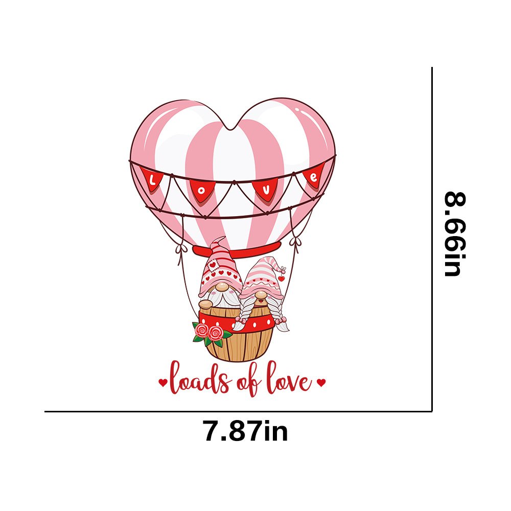 New design Valentine's Day Love Diy Bulk Offset Transfer Prints Coffee Valentine Sticker Printing Transfers For T-shirt