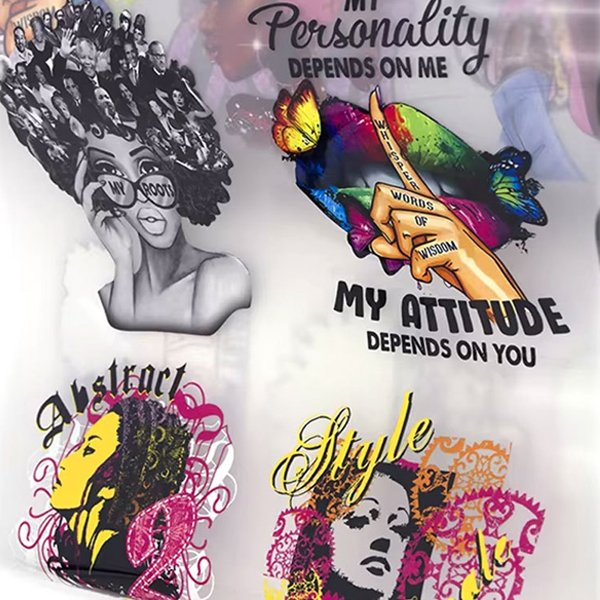 Wholesale custom DTF printable designs press sticker logo plastisol customized vinyl iron on heat transfer printing on clothing
