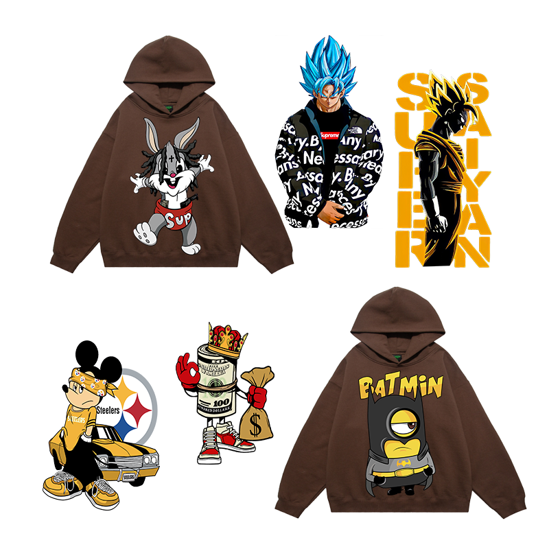 Quanzhou factory processing custom dtf transfers for t shirts uv dtf sticker heat transfer prints