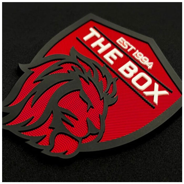 custom Rubber Heat Transfer Printing for soccer jersey Embossed Garment Labels league club patches