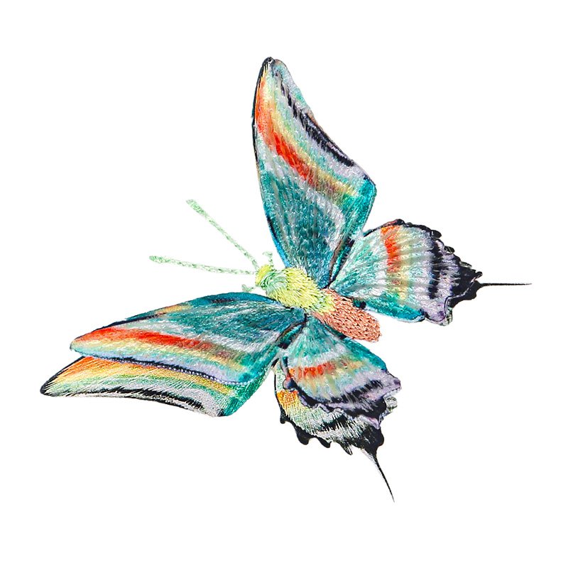 Wangshun Embroidery Heat Transfer Printing Exquisite Butterfly Patch Dress Lace Embroidery Decoration Clothing Case Patch