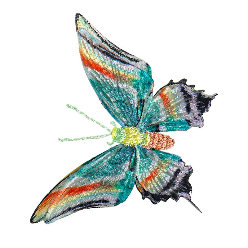Wangshun Embroidery Heat Transfer Printing Exquisite Butterfly Patch Dress Lace Embroidery Decoration Clothing Case Patch