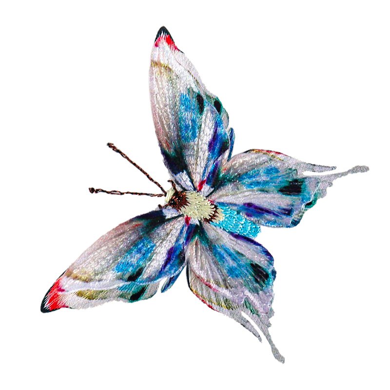 Wangshun Embroidery Heat Transfer Printing Exquisite Butterfly Patch Dress Lace Embroidery Decoration Clothing Case Patch