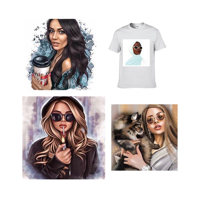 Custom Dtf Heat Transfer Prints Press Sticker Durable Fastness Vinyl Designs DTF Thermal Transfer Sticker For T-Shirt