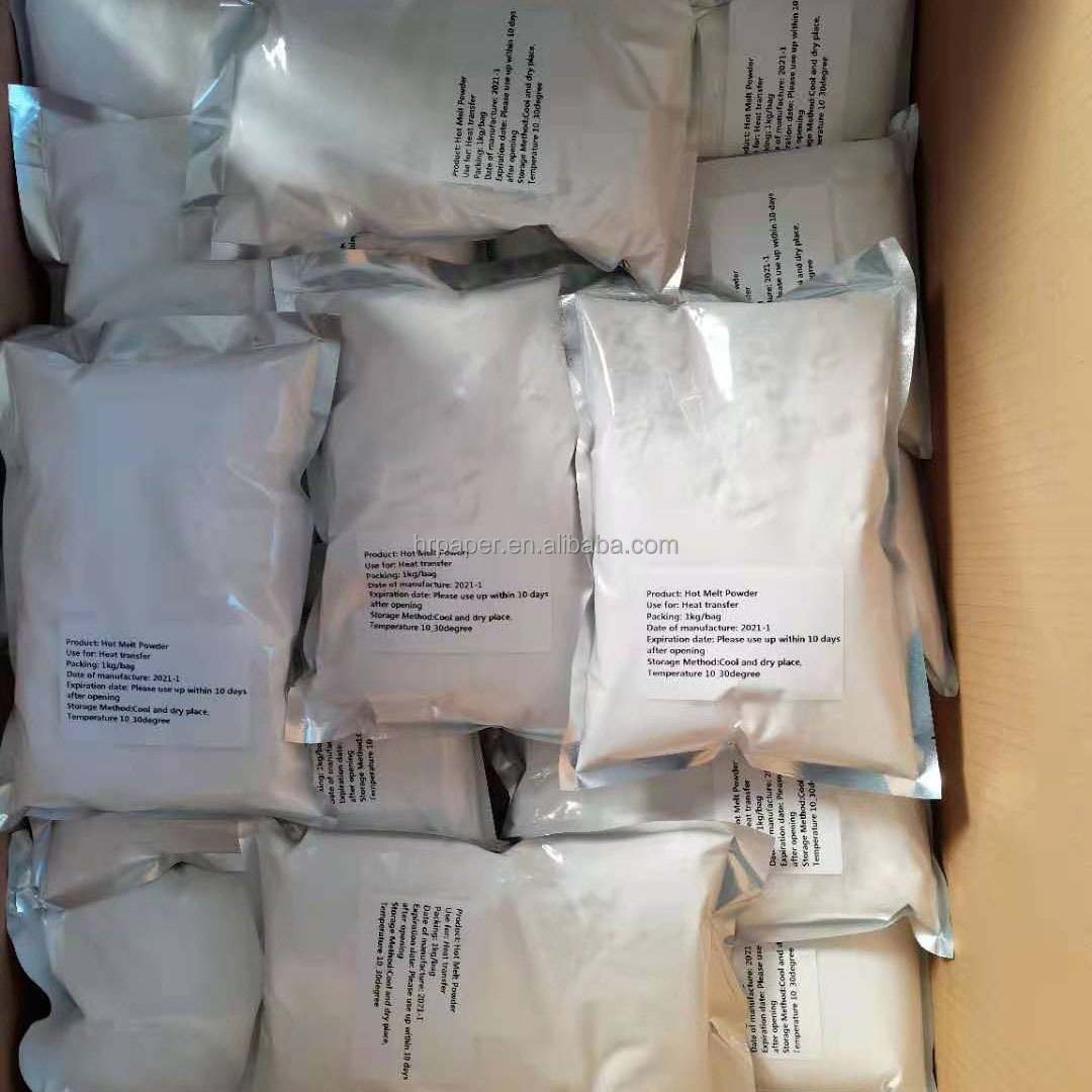 hot selling hot melt powder white coarse dtf powder for dtf fabric printing
