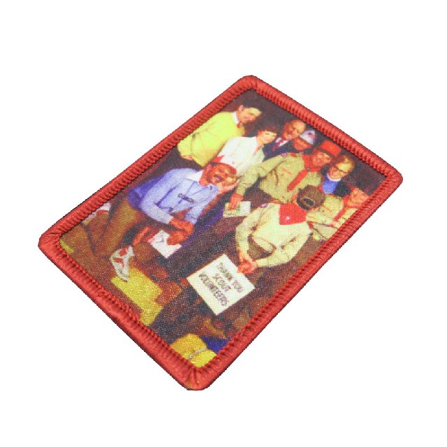 Custom woven heat transfer printing embroidery patch