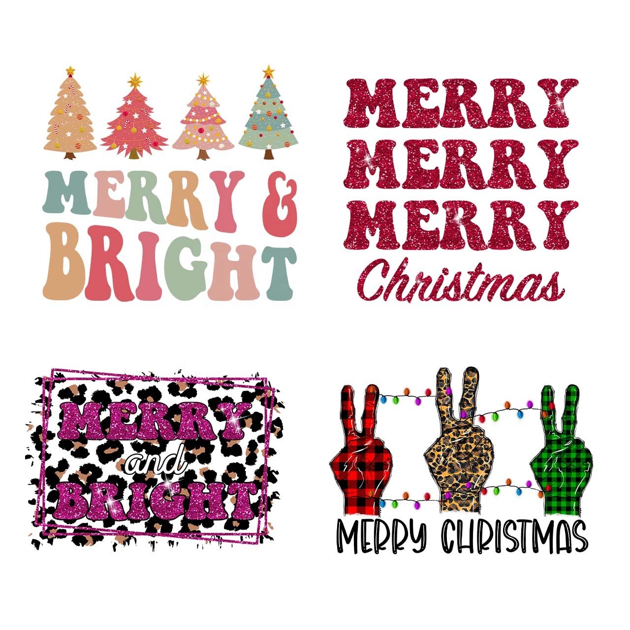Manufacture low MOQ Christmas woman's custom logo vinyl dtf transfers printing plastisol Heat Transfer Printing For Garment