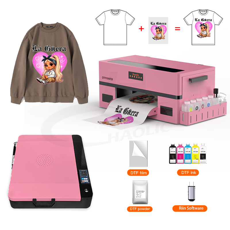 Haolic A3 30CM Tshirt Printing Machine XP600 Print Head Clothes Printer Transfer Printing For Tshirt