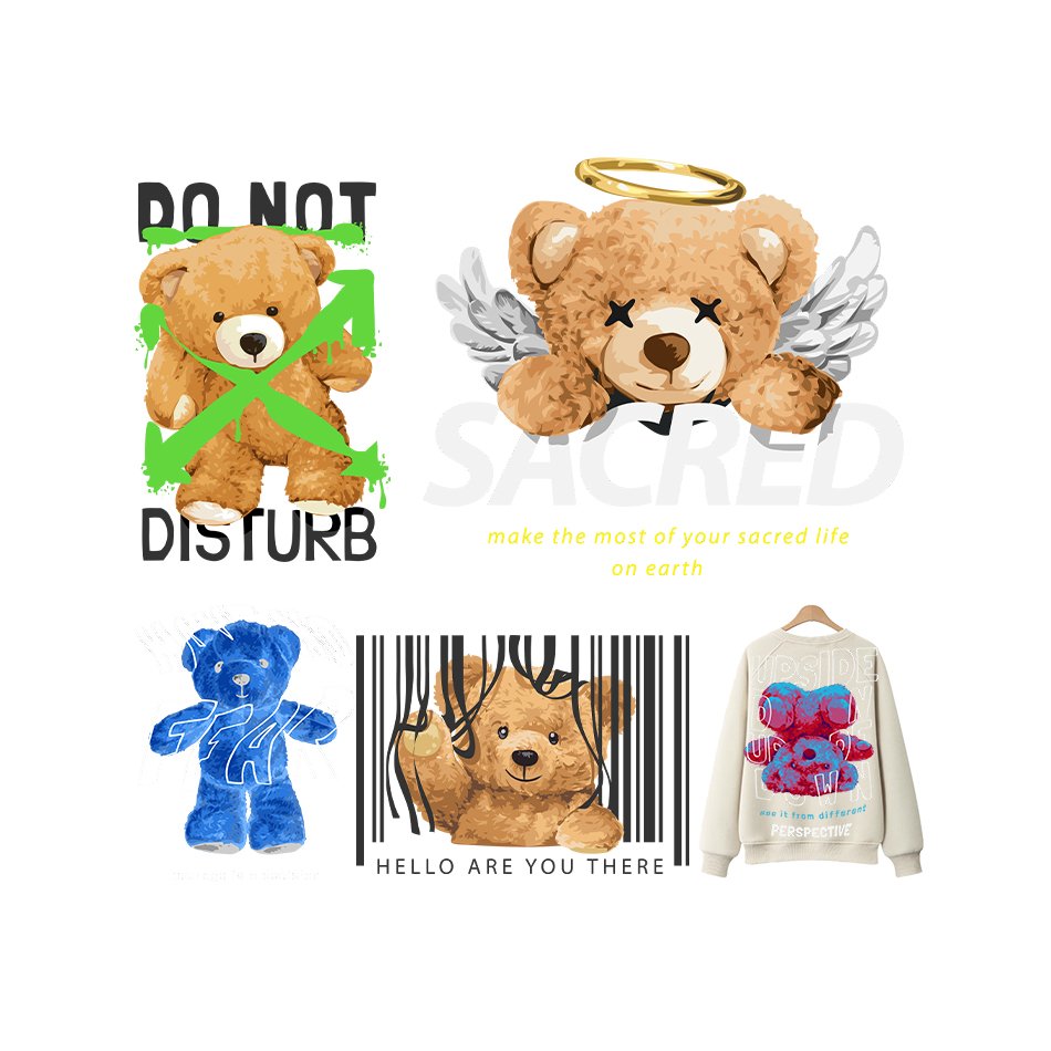 Wholesale plastic screen printing transfer Iron dtf transfer design ready for press screen printing transfer T-shirts