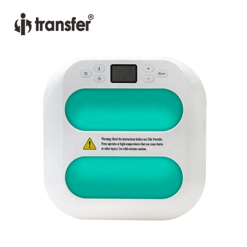 Portable 9x9 Easy Press Machine Manual Type T shirt Label Heat Transfer Machine For T shirt Sublimation