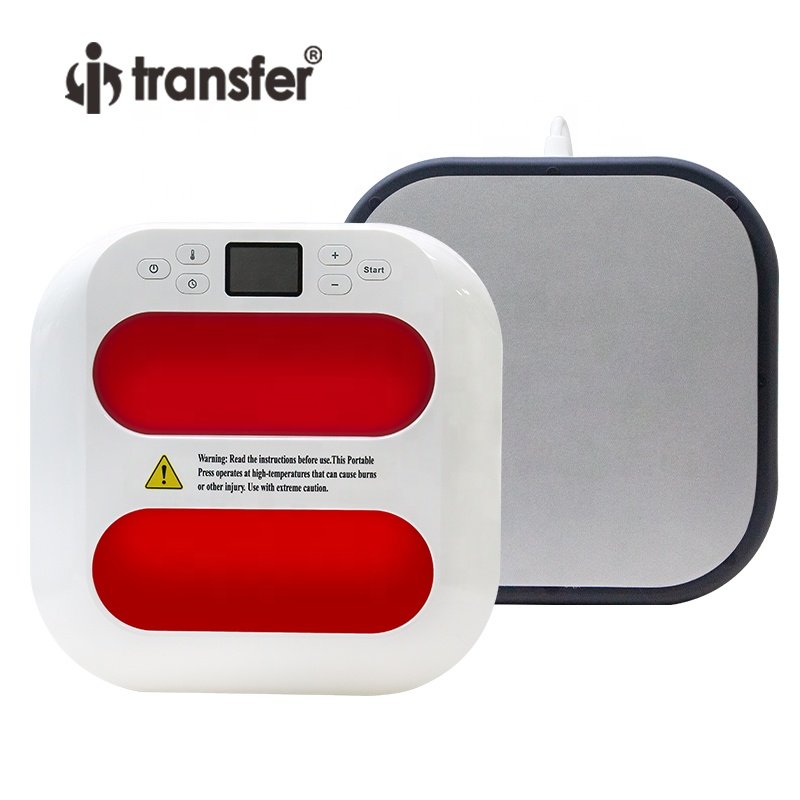 Portable 9x9 Easy Press Machine Manual Type T shirt Label Heat Transfer Machine For T shirt Sublimation