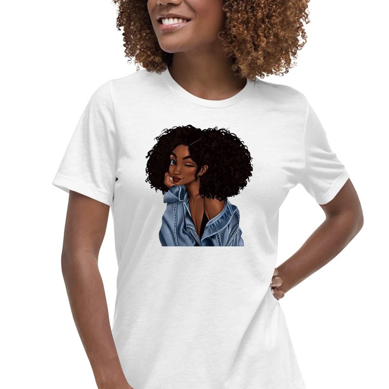 Afro black Girl Custom Heat Transfer Printing Press Heat Transfer Machine for T-shirts Custom Dtf Transfer Print