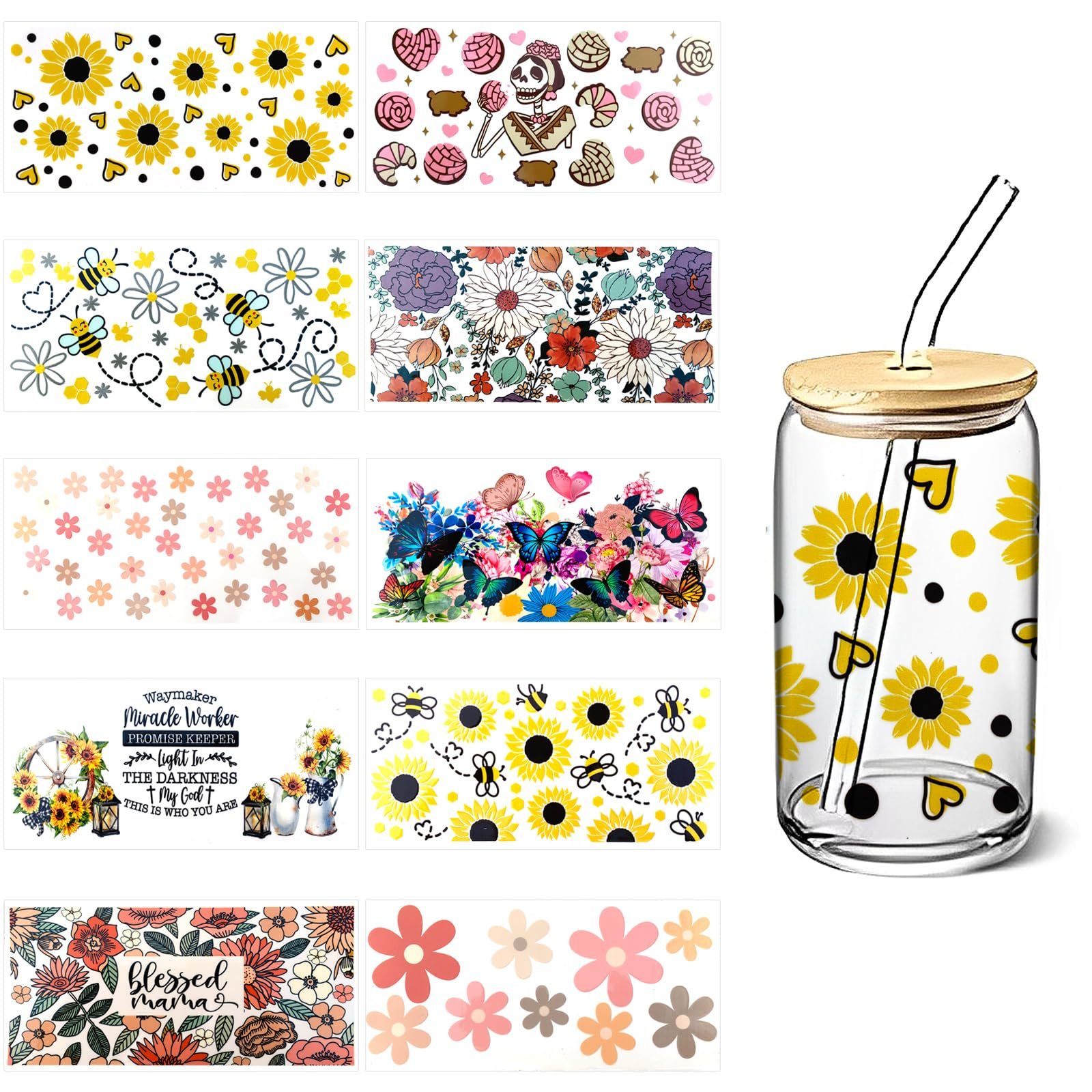 Top Selling Custom 16oz UV DTF Cup Wraps High Adhesive Waterproof Transfer Printing Stickers for Cups