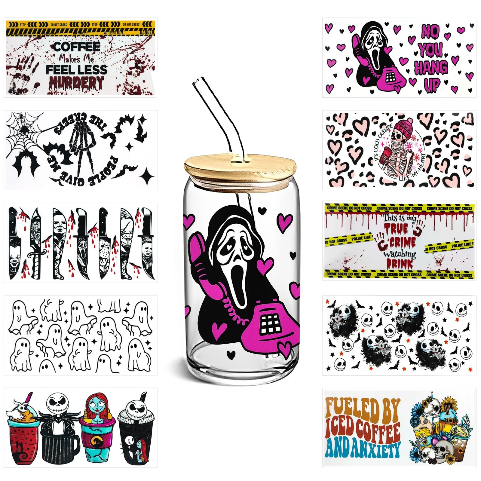 Top Selling Custom 16oz UV DTF Cup Wraps High Adhesive Waterproof Transfer Printing Stickers for Cups