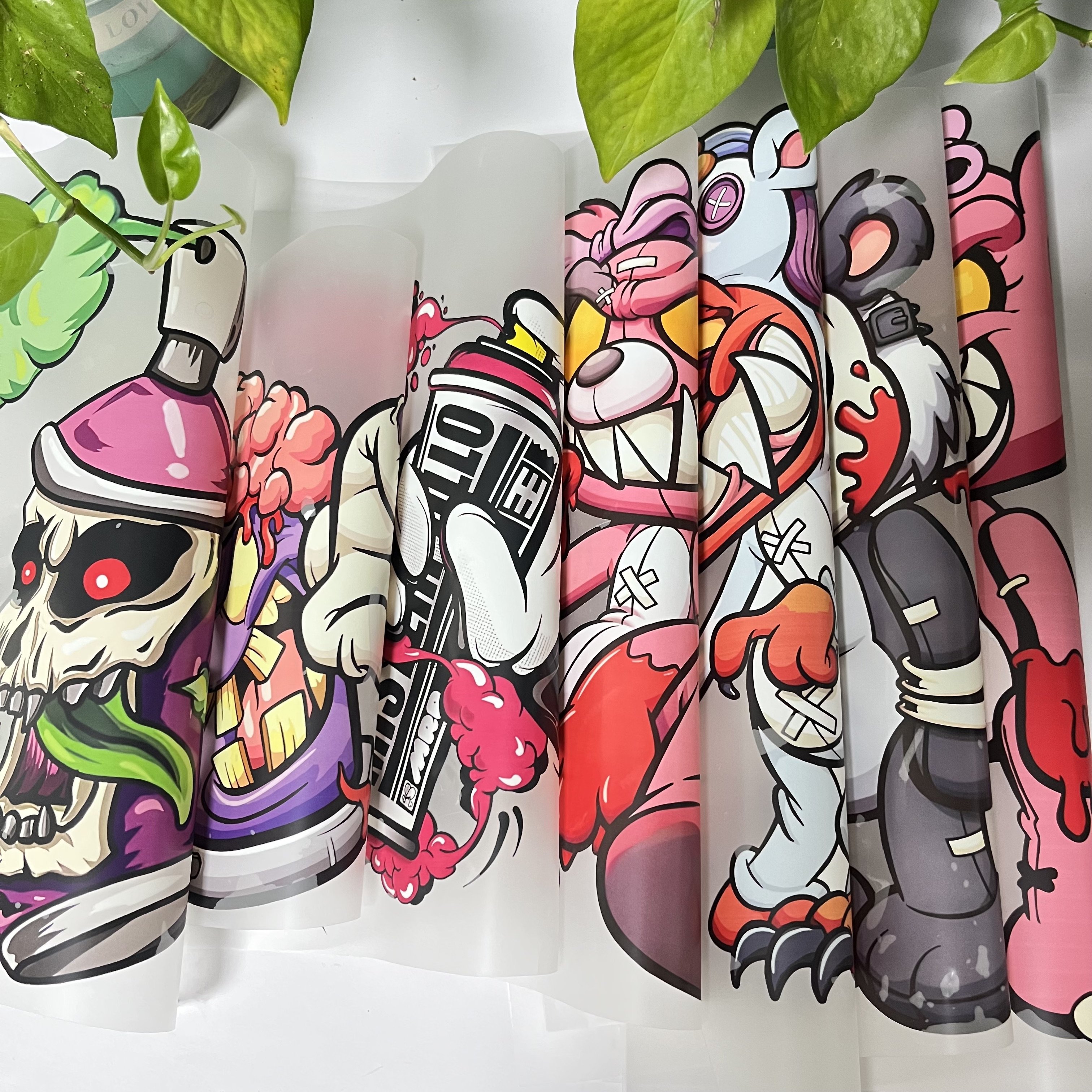 Custom Factory Design Cartoon Trend Vinyl Sticker PET Material DTF Transfers Ready-to-Press Heat Transfer for T-Shirts