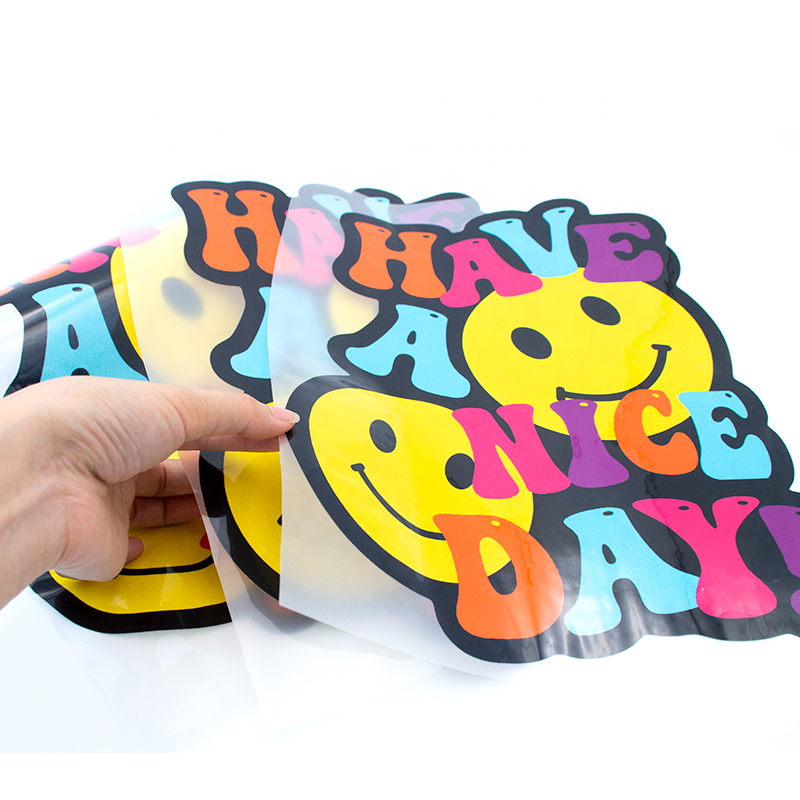 DTF Ready To Press Wholesale Custom Design Heat Press Stickers Transfer Heat Transfer Printing Stickers On T Shirt Fabric