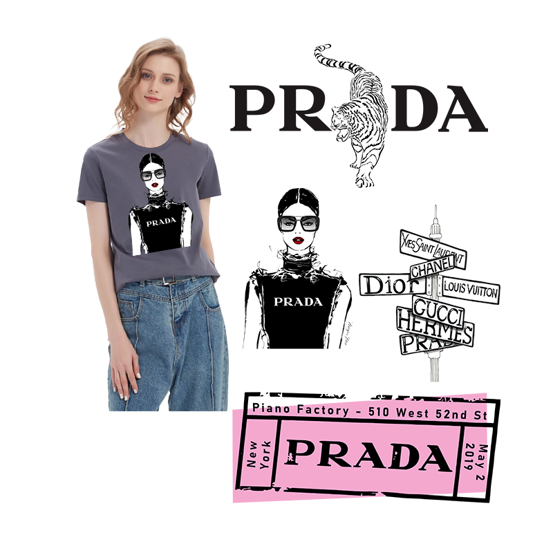 customized color screen heat transfer printing for t shirts Brand cartoon heat transfer vinyls heat transfers for t-shirts