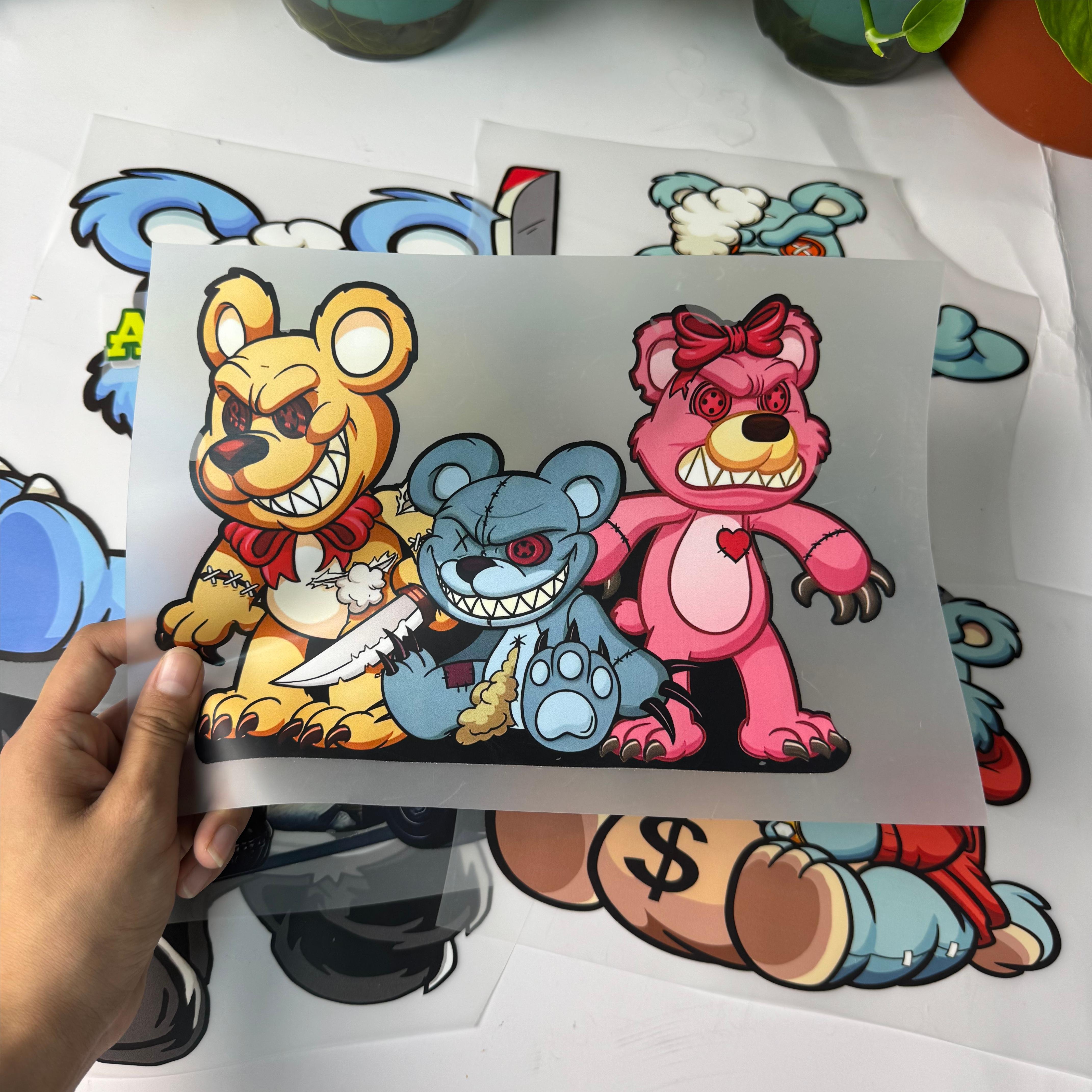 Wholesale High Quality DTF Thermal Transfer Printing Sticker Screen Printing for T-Shirt Clothing with Custom Logo Label