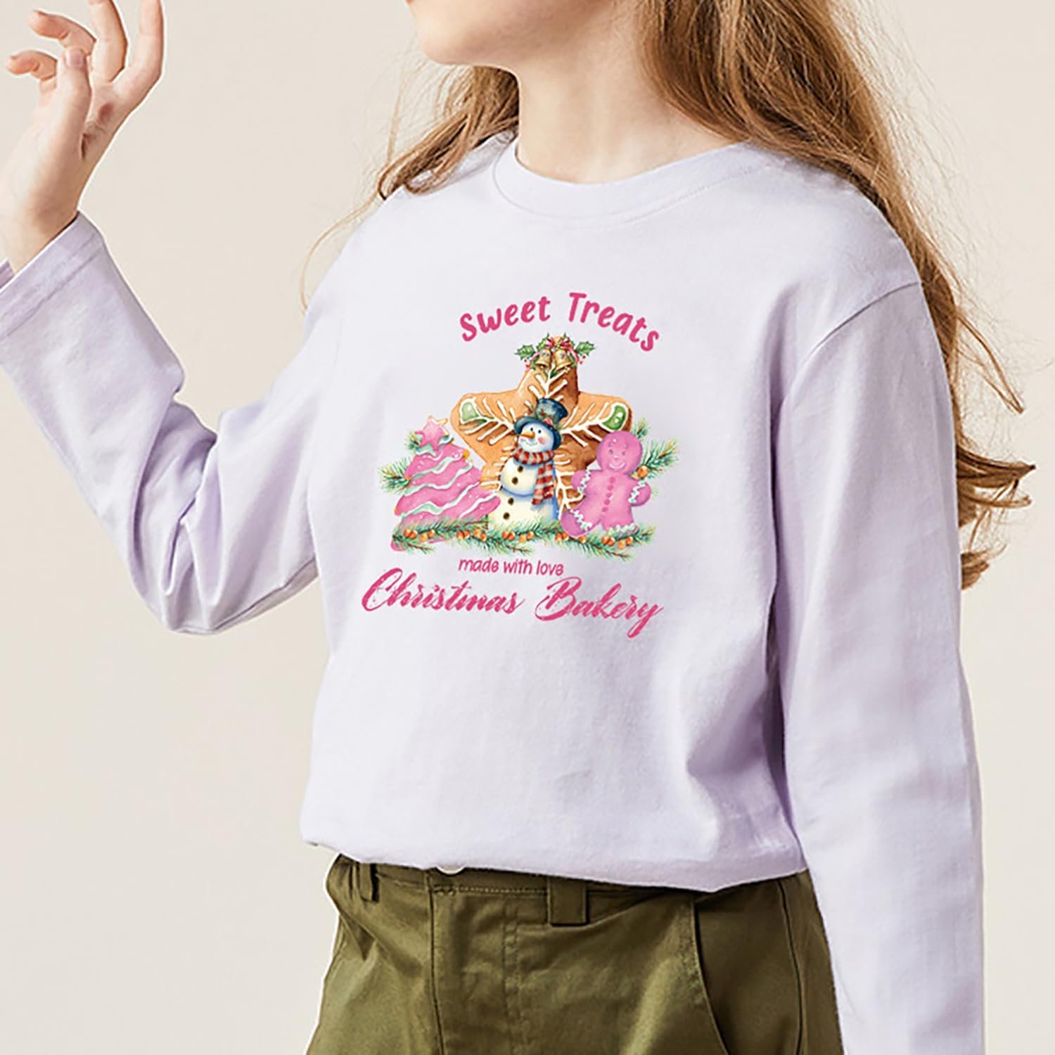 Pink Large Christmas Tree Santa Claus Designs for Clothing Christmas Heat Transfer Stickers for T Shirts Bags DIY Decorations