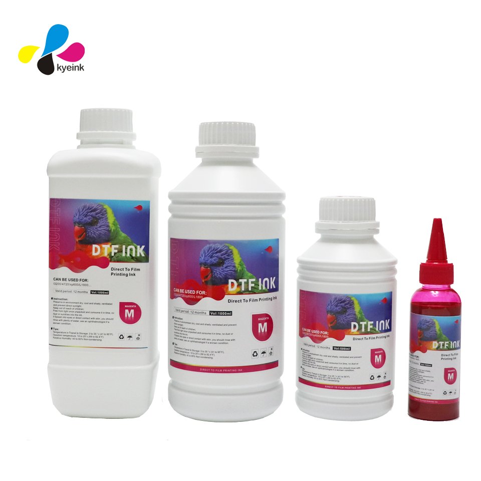 Tinta Dtf Para i3200a1 1000ml Dtf Pet Film Transfer Ink For I3200 Head Shaking Powder Ink DTF Ink for I3200