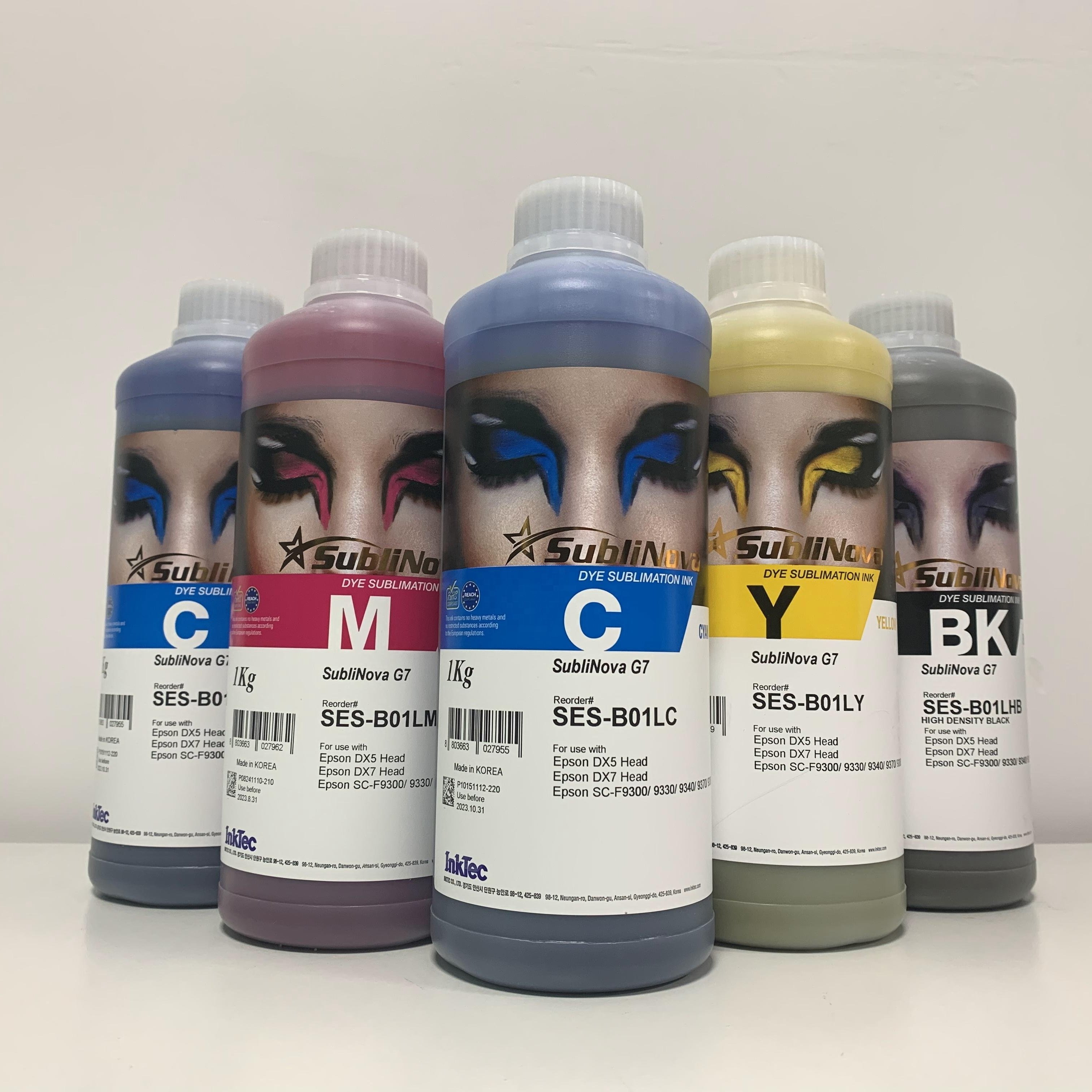Guangzhou made in Korea inktec G7 SES sublimation Ink inktec for DX5 DX7 TFP head F9300 F9330 F9370 F9380