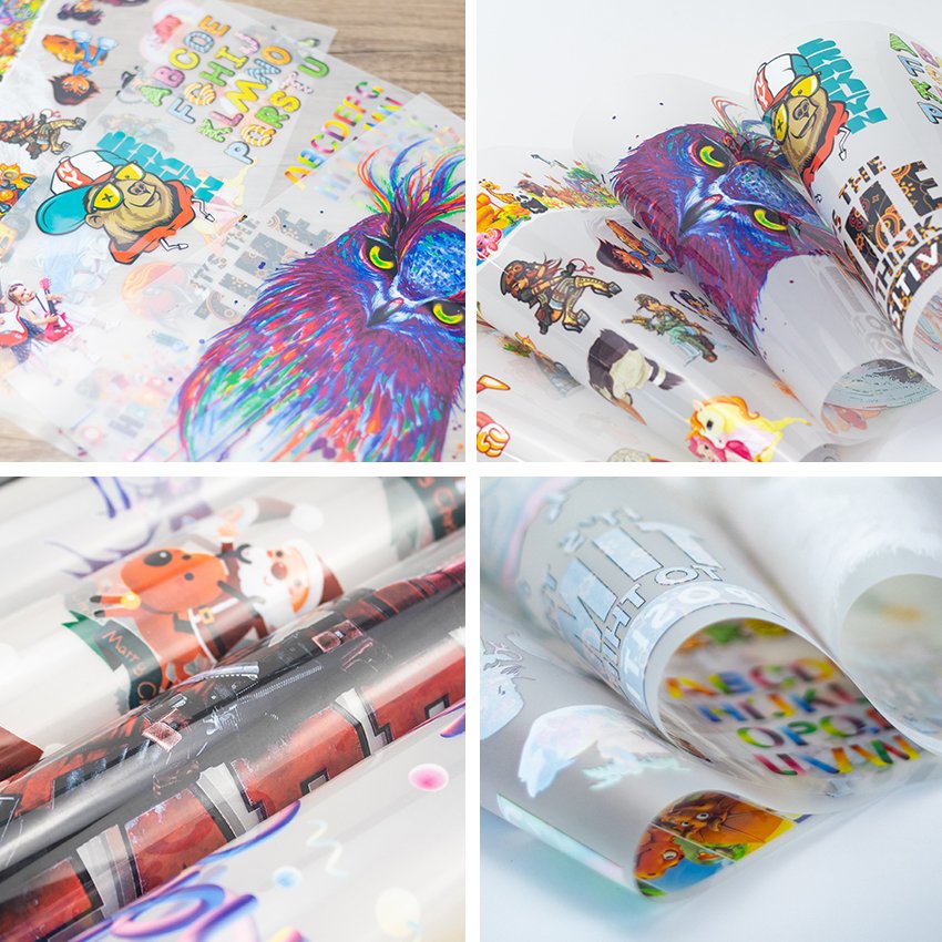 Free Sample Transparent Direct Transfer UV DTF Film PET Printed For T-shirt For DTF Printer