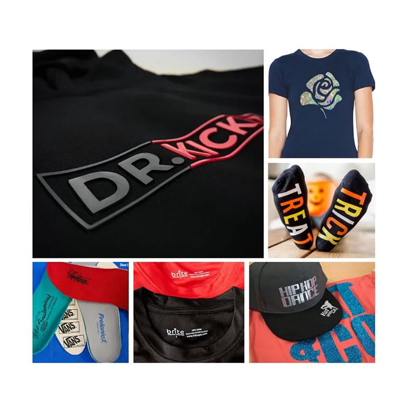 Custom heat transfer tagless labels for clothing,silicone Care Label Heat Transfer Labels printing for Socks,Shirts,Hats,Caps