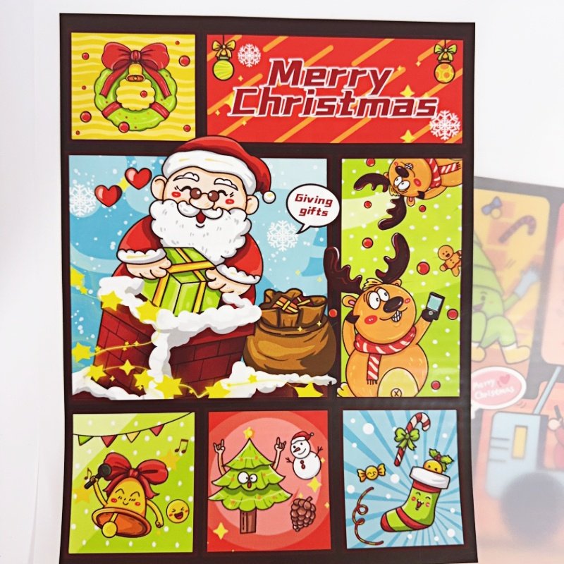 custom christmas dtf sticker heat press sheets plastisol heat transfer printing label htv vinyl stickers decals for t-shirt