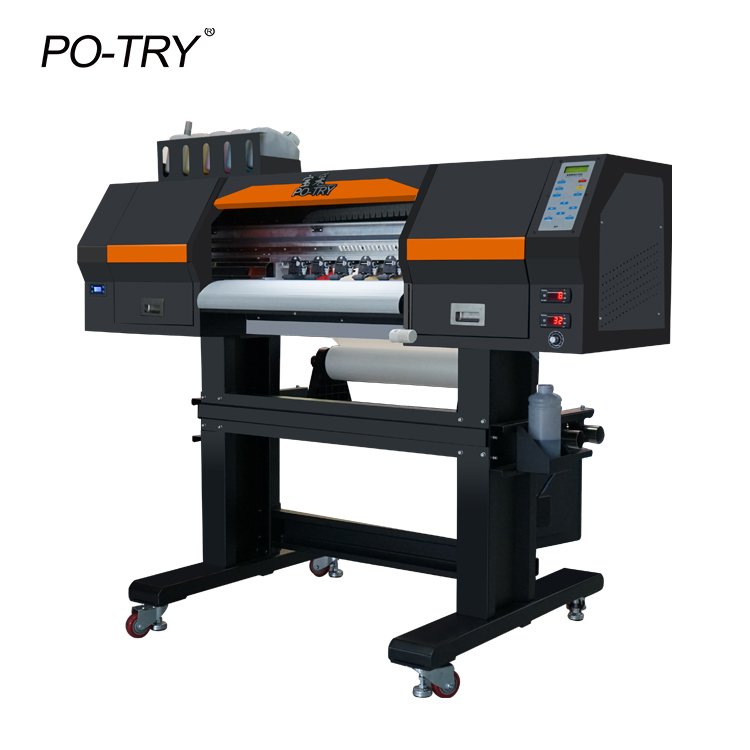 PO-TRY 60 cm DTF Printer 5 Heads 24 Inch A1 Semi-Automatic with Powder Shaking Machine New Condition