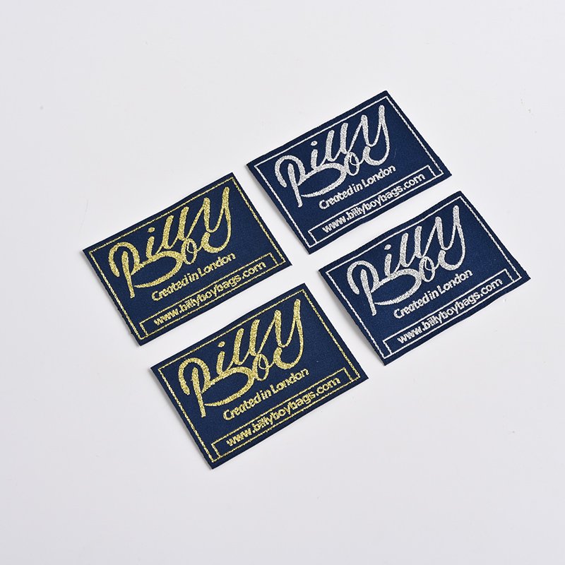 Factory Price Private Woven Damask Satin Brand Tags Custom Logo Tag Etiquette Personalise Vetement Woven Label For Clothes