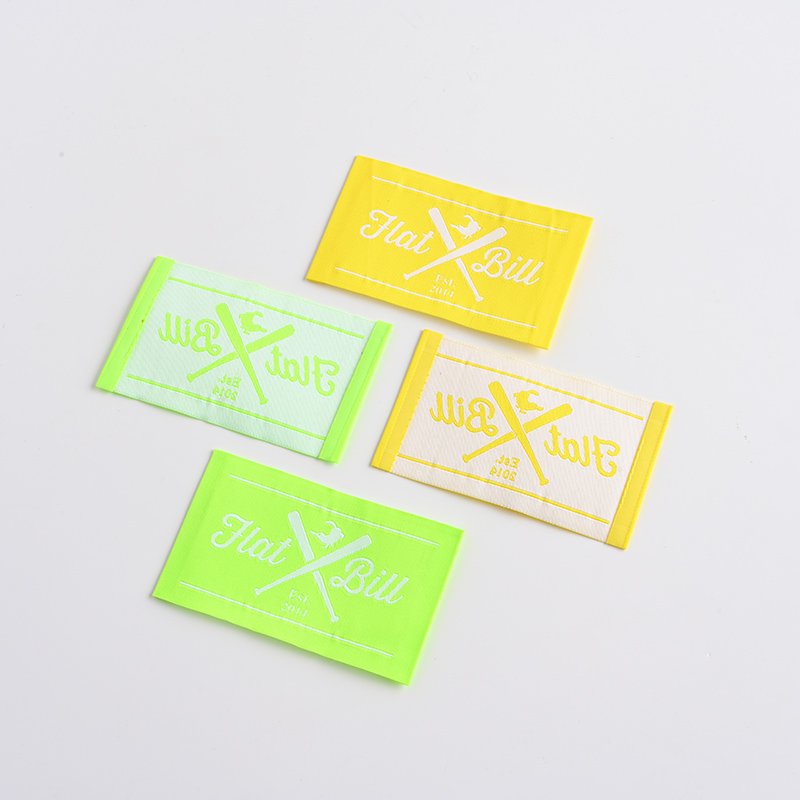Factory Price Private Woven Damask Satin Brand Tags Custom Logo Tag Etiquette Personalise Vetement Woven Label For Clothes