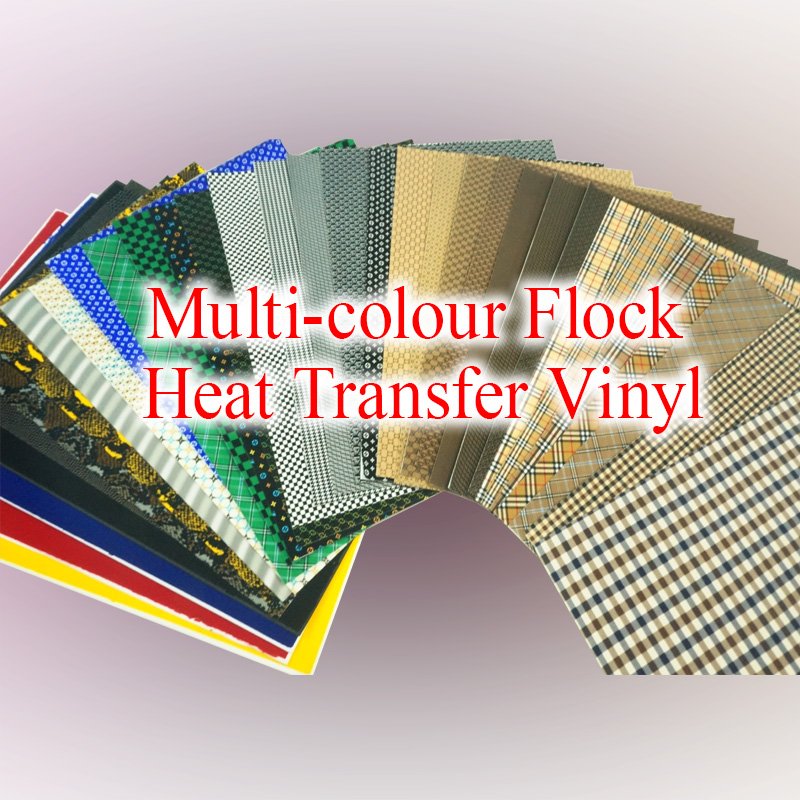 Wholesale Custom 2024 Personalized Multihued Flock Heat Press Vinyl Film Transfer Printing for Apparel & Accessory