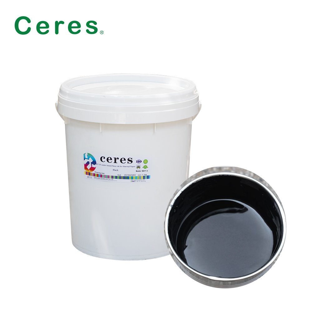 Ceres Water Based Flexo Ink for Thermal Paper Screen Printing Pp Woven Bag Flexo Print Water Based Ink CMYK White Special Color