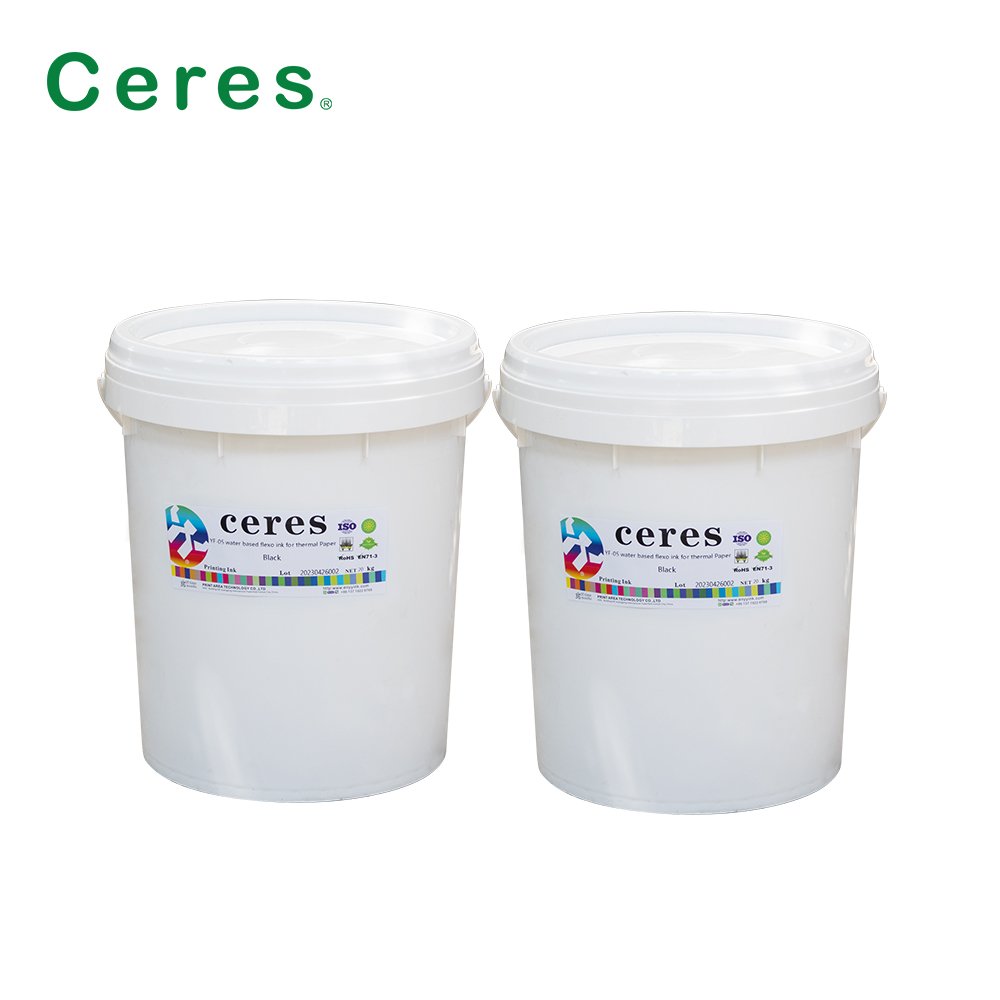 Ceres Water Based Flexo Ink for Thermal Paper Screen Printing Pp Woven Bag Flexo Print Water Based Ink CMYK White Special Color