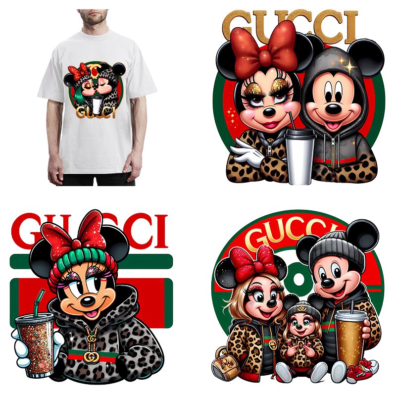The Most Popular transfer printing film for t shirt dtf printing Tshirt Heat Transfers Cute mouse custom design