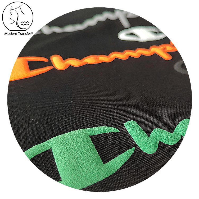 YunShang Wholesale customized color clothing printing 3D puff heat transfer film vinyl DTF transfers