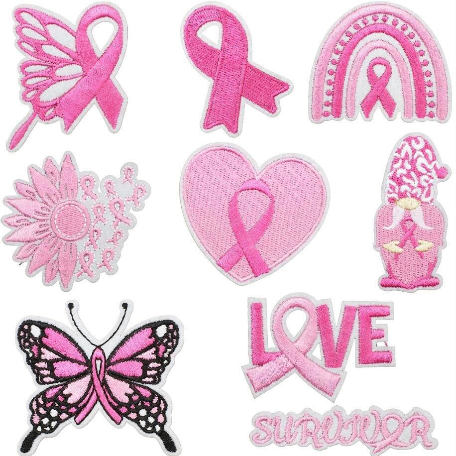 breast cancer iron on embroidery merrow rock car truck cowboys Patch for outdoor overcoat hat decoration Cloth