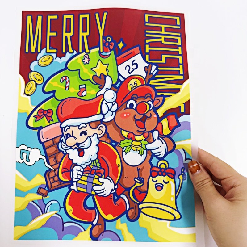 Custom christmas t shirt dtf film iron on Vinyl Design Heat Transfer Label a3 dtf printer heat transfer printing service