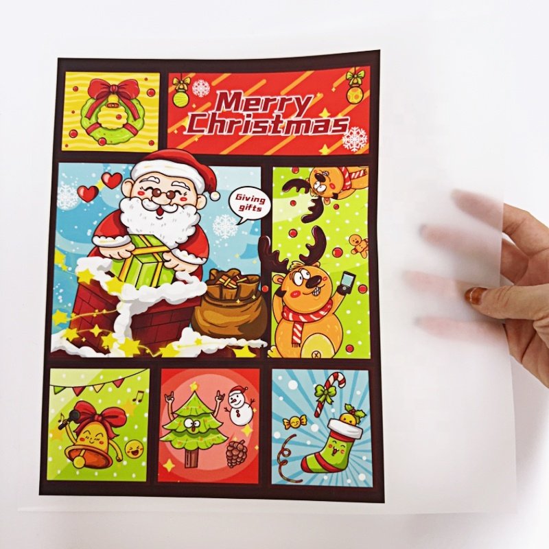 Custom christmas t shirt dtf film iron on Vinyl Design Heat Transfer Label a3 dtf printer heat transfer printing service